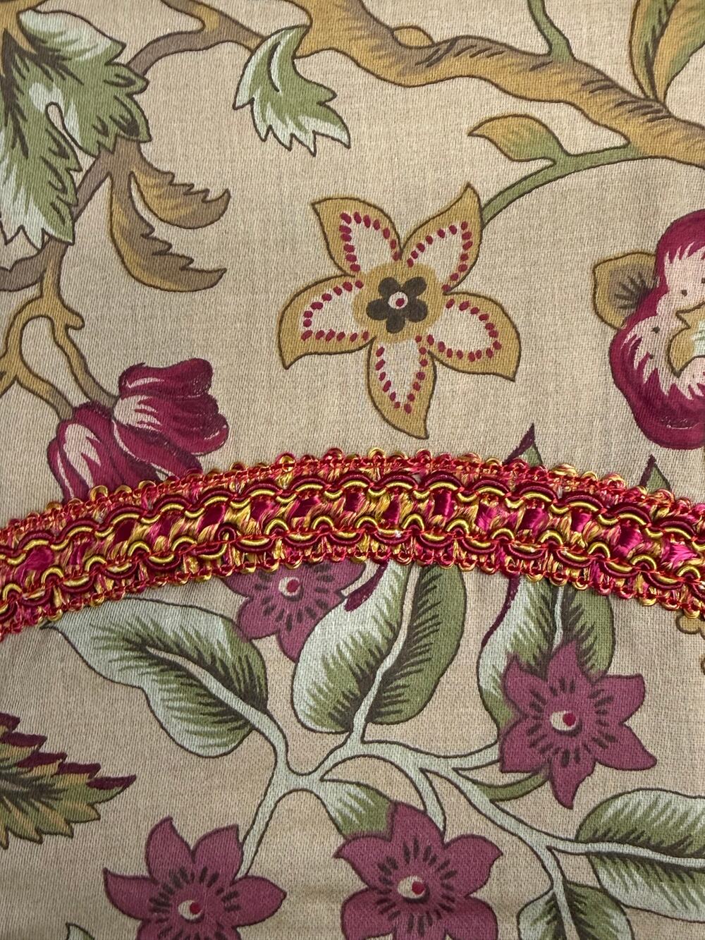 Waverly Imperial Dress Antique Floral Valance 80x18 Cotton Rod Pocket